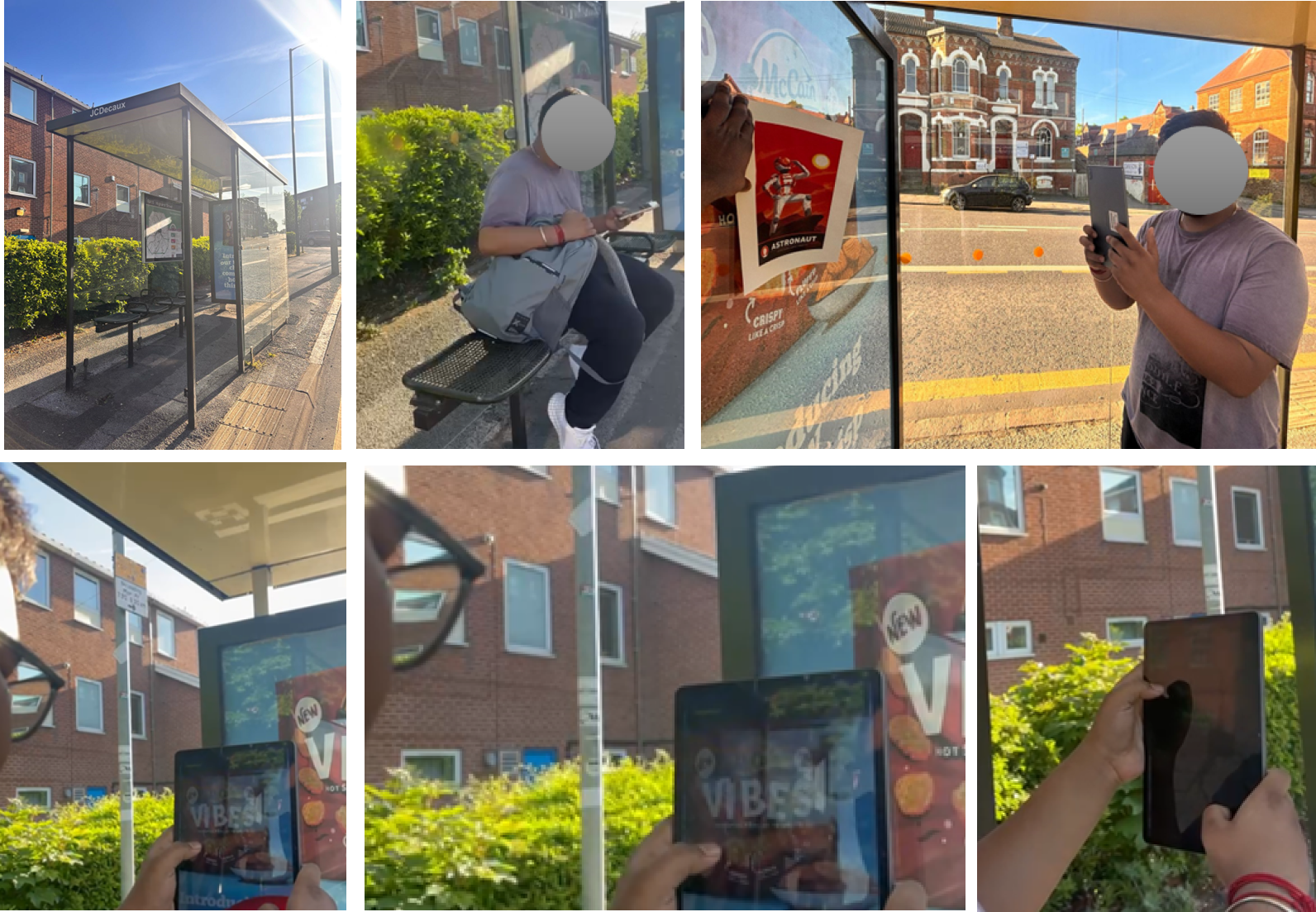 Bus stop vertical view